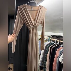 Motherhood Maternity Taupe Long Sleeve Dress